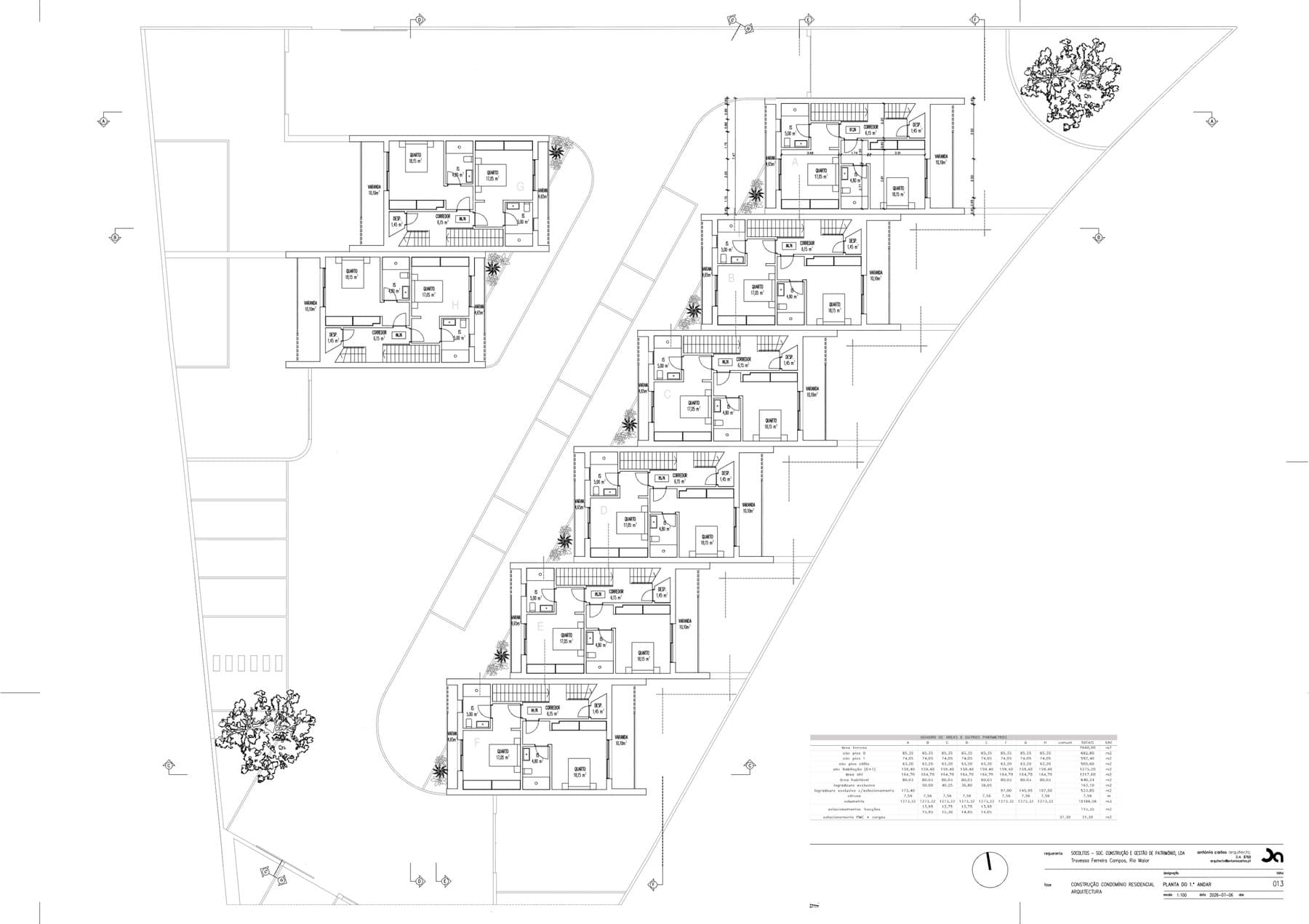 Planta do projecto — Piso 1